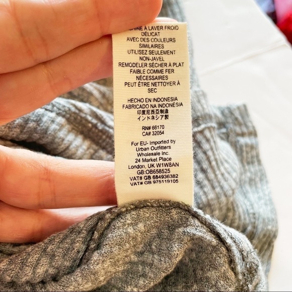 Free People Londontown Thermal Oversized Gray Shirt Top Size XS OB658525 - Picture 5 of 8